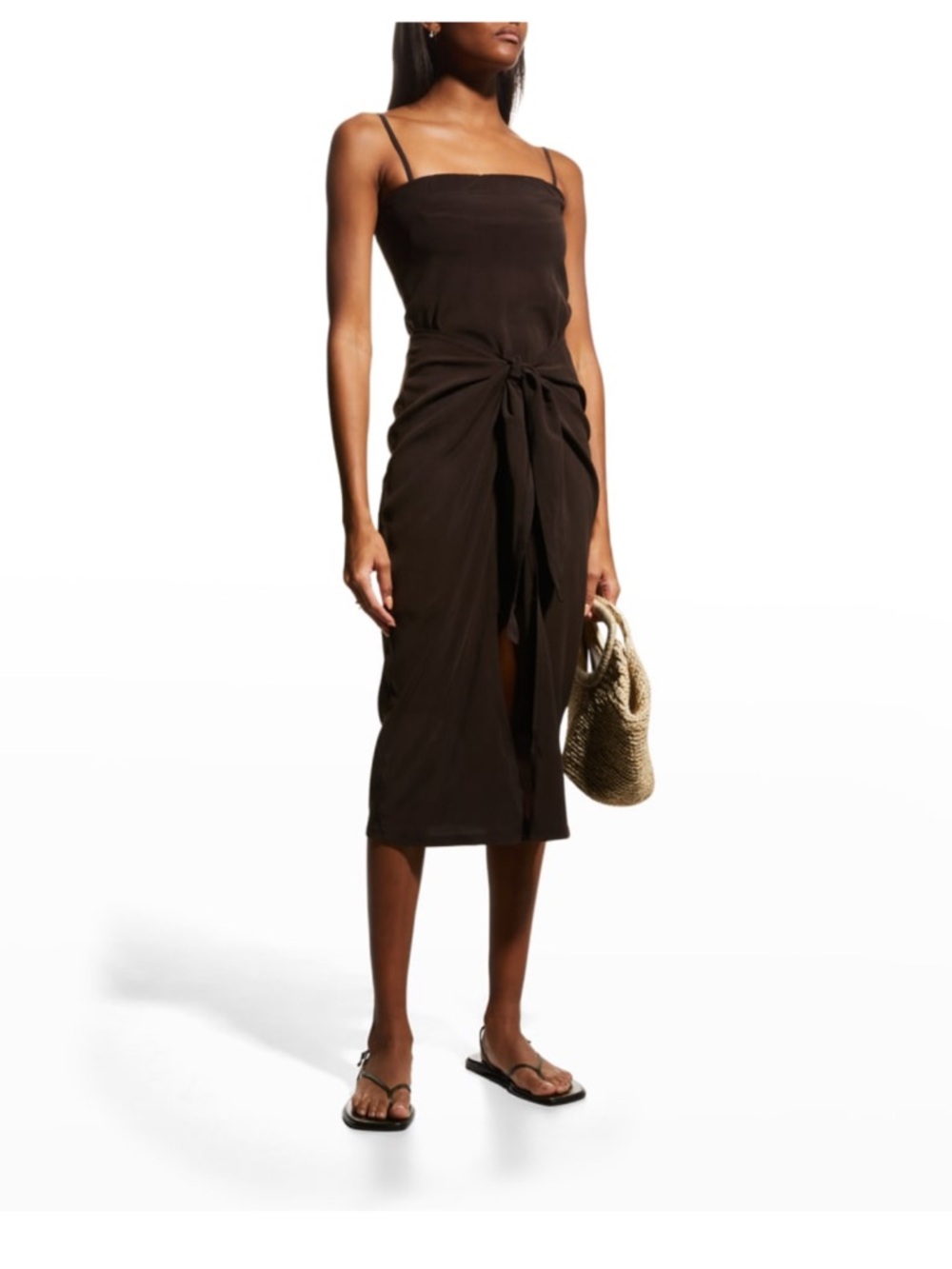 NWT Anemos - Dark Brown Midi Dress